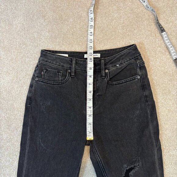 Vigoss Ace High-Rise Straight Leg Distressed Jeans in‎ Black - Size 24 - NWT - Picture 8 of 10